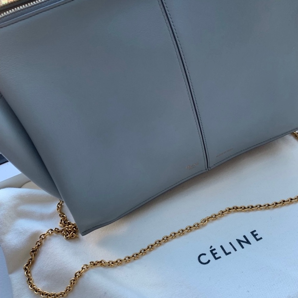 Céline Tri-fold Clutch On Chain Cloud Supple Natural Calfskin - Picture 2 of 8